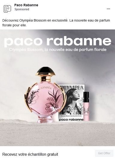 Publication Facebook Paco Rabanne