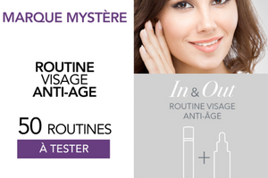 routine in&out visage anti-âge d’une marque mystère