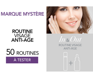 routine in&out visage anti-âge d’une marque mystère