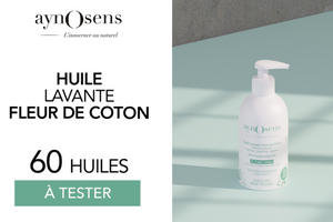 huile lavante fleur de coton bébé Aynosens