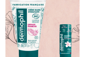 crème main et stick lèvres Dermophil bio