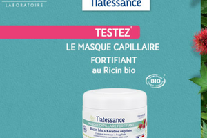 masque capillaire fortifiant au Ricin bio Natessance