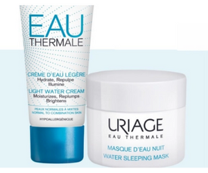 masque d’eau nuit et d'une crème d’eau d’Uriage