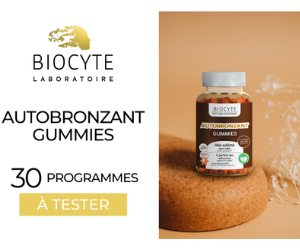 boîte de gummies autobronzants de Biocité