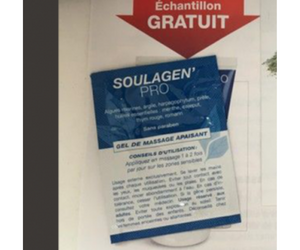 échantillon gel de massage Soulagen’Pro