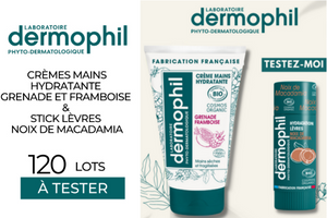 une crème mains et sticks lèvres Laboratoire Dermophil