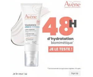 crème hydratante TOLERANCE HYDRA-10 d'Avène