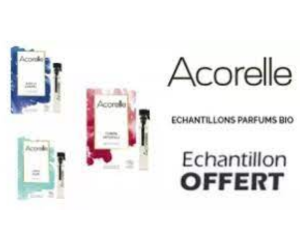 échantillons de parfums Acorelle offerts