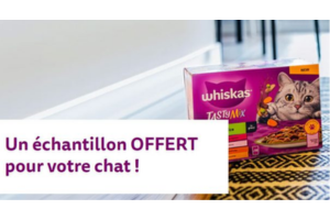 sachet de nourriture pour chats Whiskas offert