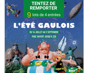 un lot de 4 entrées au Parc Astérix à gagner