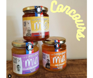 un lot de 3 pots de miel à gagner