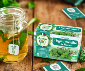boîte d'infusions thym menthe de Jardin Bio étic
