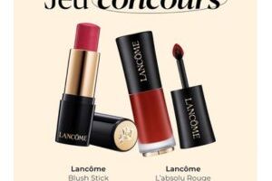 un rouge à lèvres et un blush Lancôme à gagner
