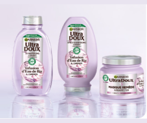 routine capillaire Ultra Doux Garnier