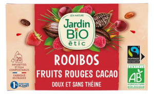 boîte infusions rooibos fruits rouge cacao Jardin BIO étic