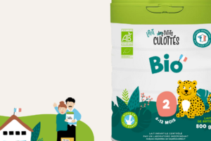 une boîte de lait infantile 2ᵉ âge Bio Les Petits Culottés