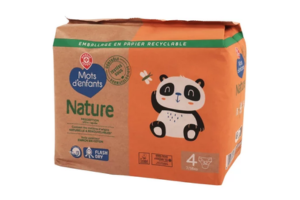 un pack de couches Mots d'enfants Nature