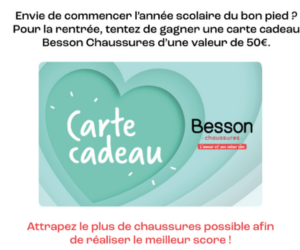 une carte-cadeau de 50 €