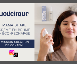 crème en brume Mama Shake et son eco-recharge de Jolicirque