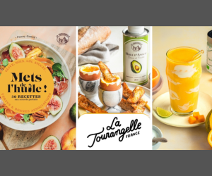 lot d’huiles La Tourangelle et son livre de recettes