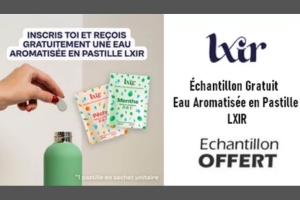 eau aromatisée en pastille LXIR