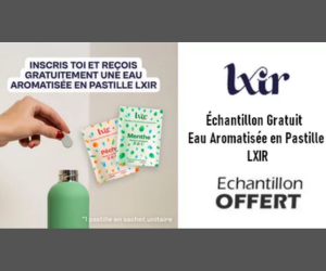 eau aromatisée en pastille LXIR