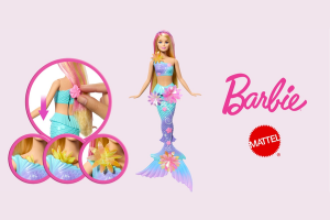 poupée Barbie Sirène à Fleurs Magiques de Mattel
