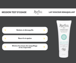 Lait Douceur Démaquillant de Marilou Bio